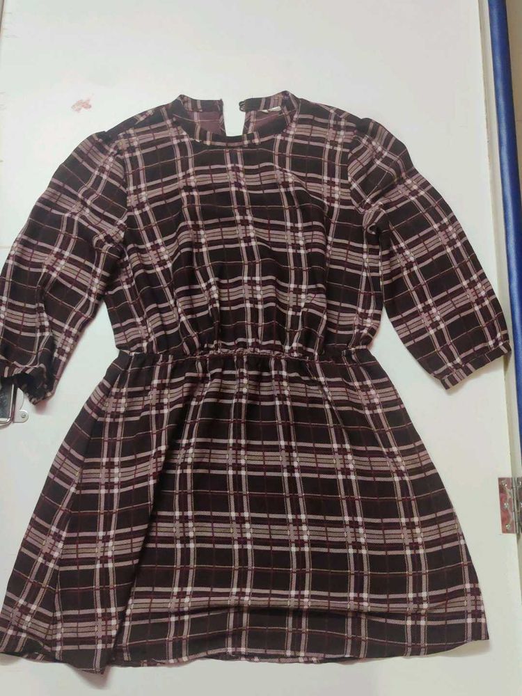 Checkerd Pattern Frock