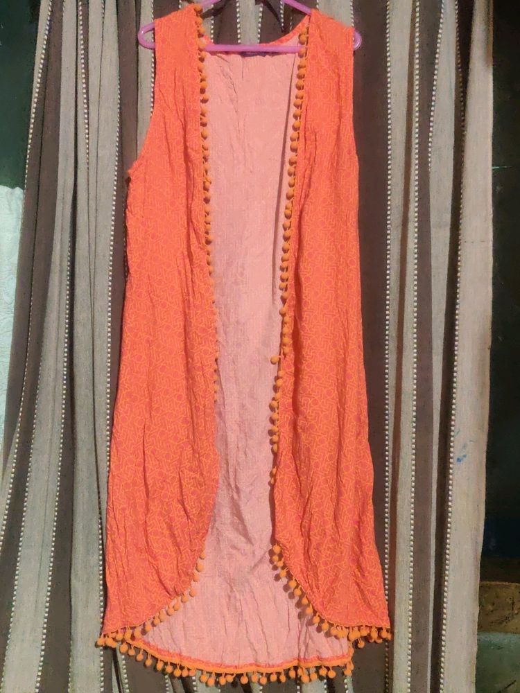 Orange Shrug For Women Xl Festive Wedding Party