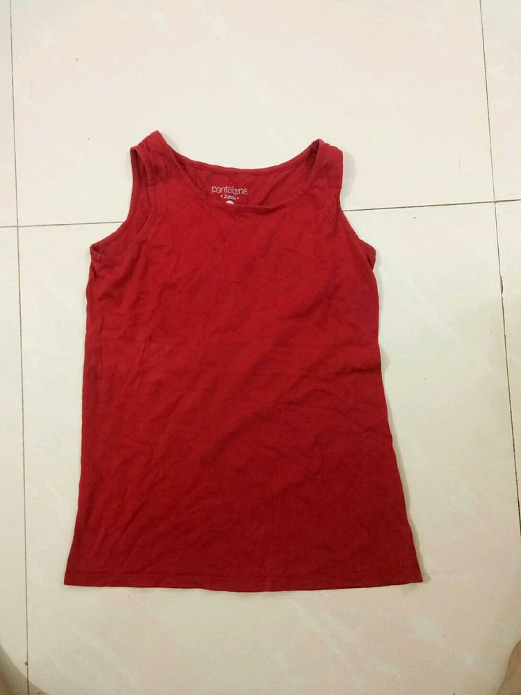 Red Vest Shirt/ Gym Wear