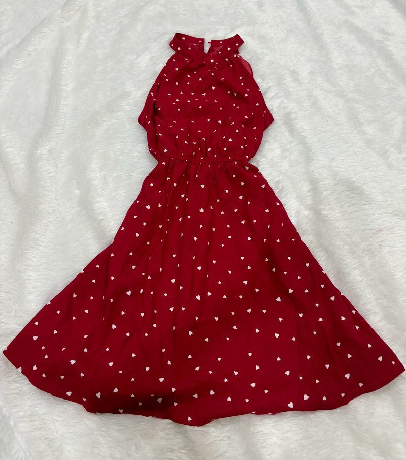 Pinterest Flared Cherry Red Dress