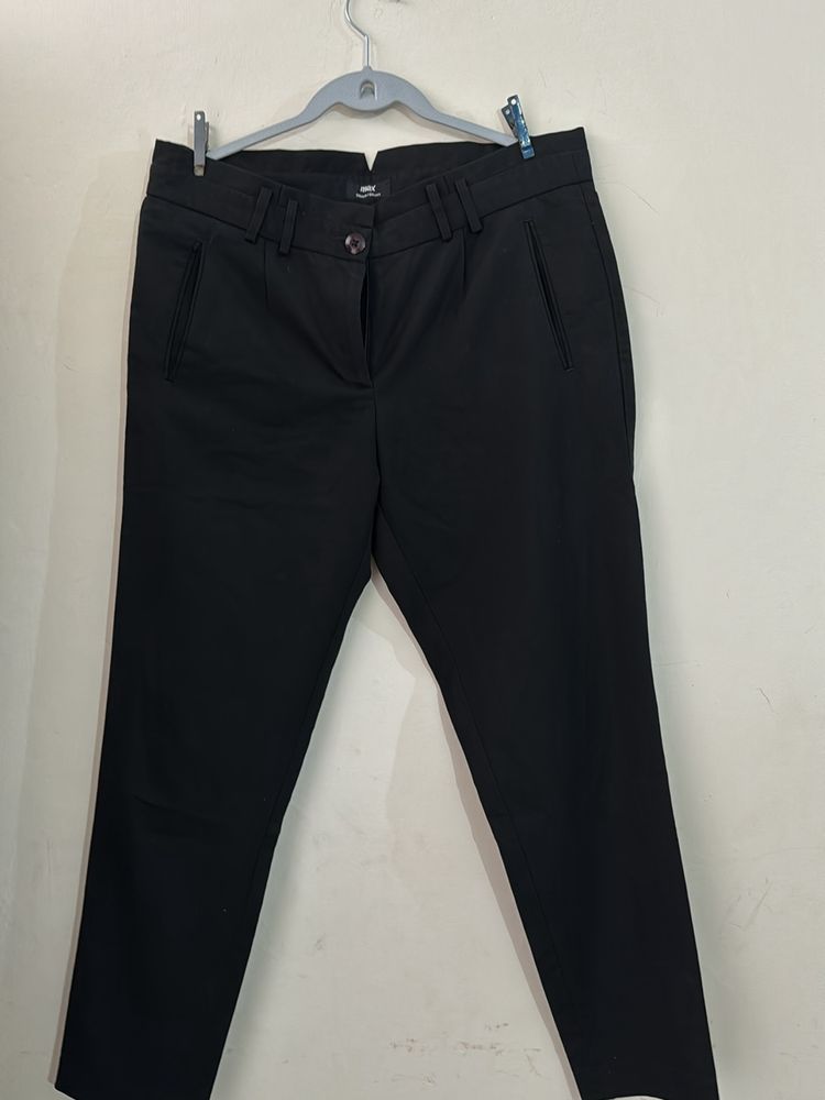 Women max Formal Trouser Black