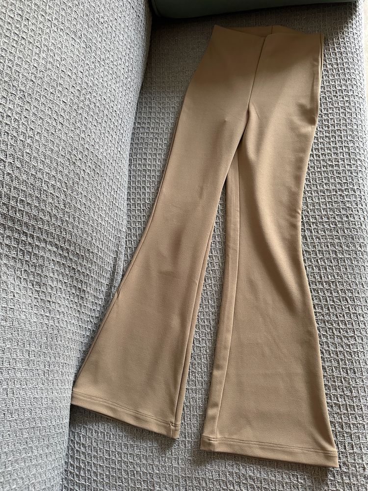 H&M Flared Pants In Beige