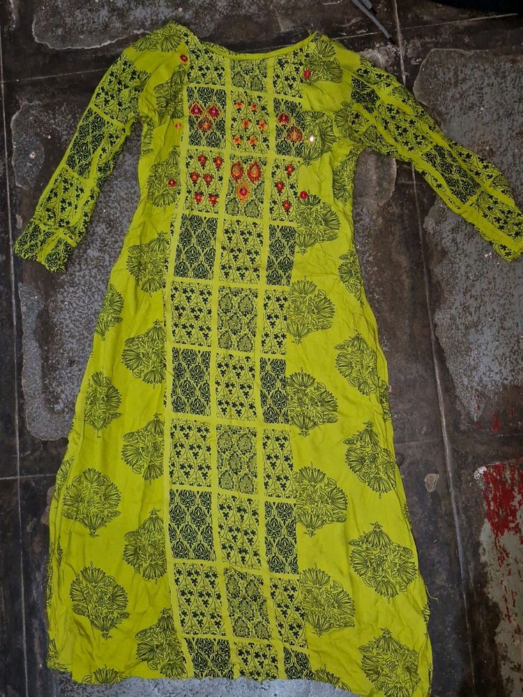 bandhej work kurta