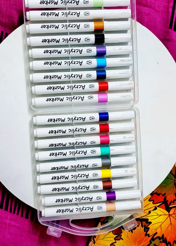 100% New Acrylic 18 Pcs  Marker