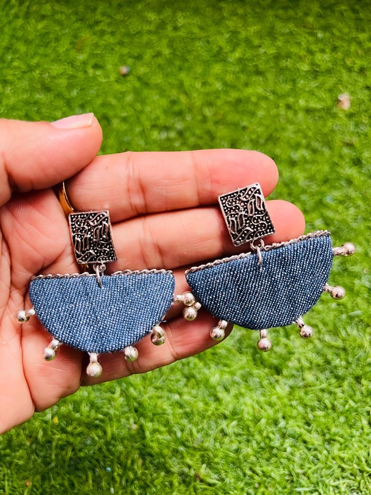 Denim Earrings