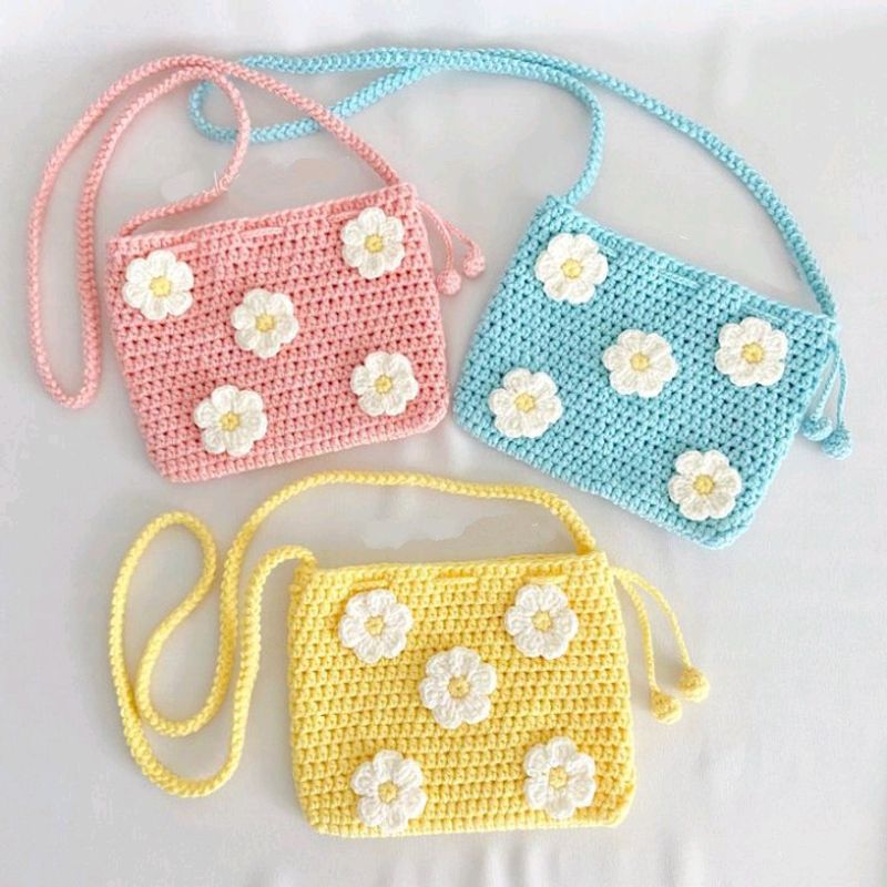 🎀Crochet Flower Siling Bag 🎀