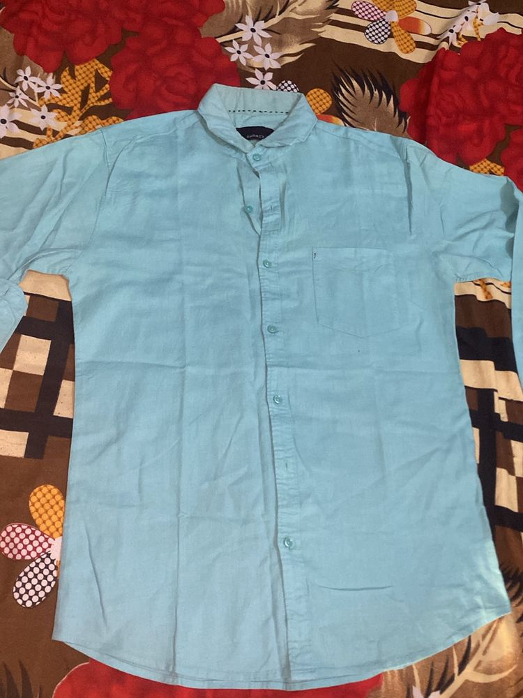 mens sea green shirt new not used