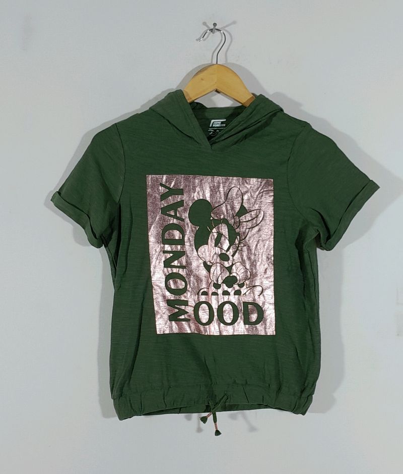 Olive Printed Top (Women's)