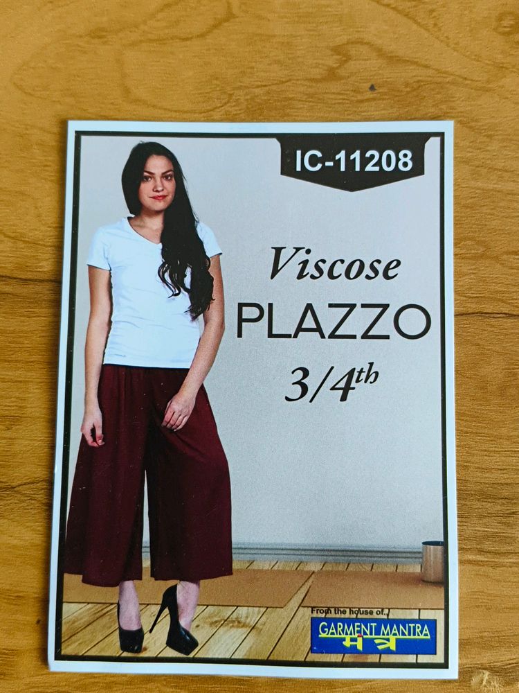 3/4th Plazzo For Ladies