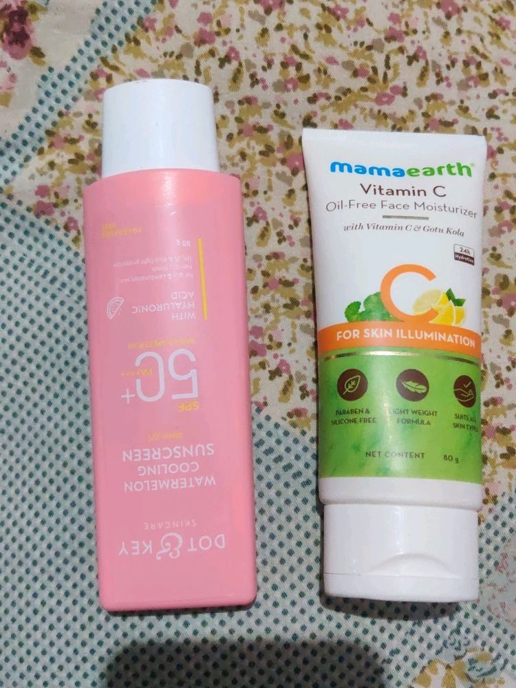 dot and key sunscreen an mamaearth vitamin c