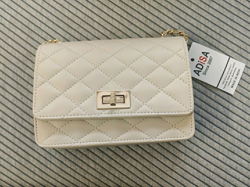 Beige Sling Bag