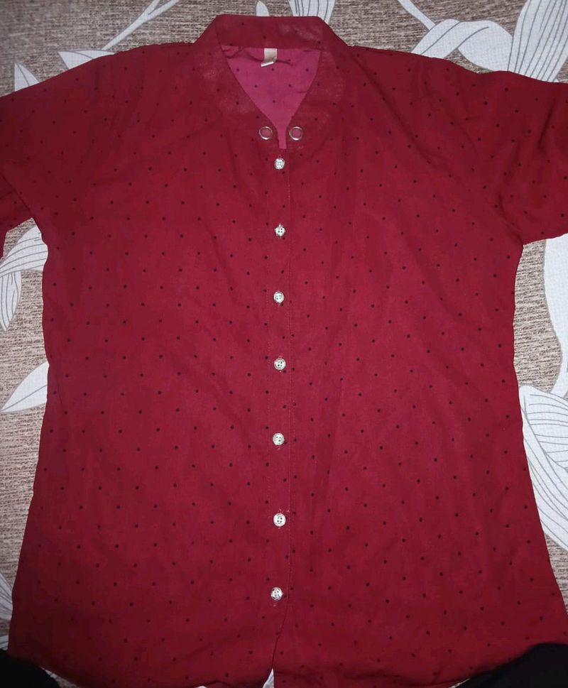 Maroon Ethnic Shirt