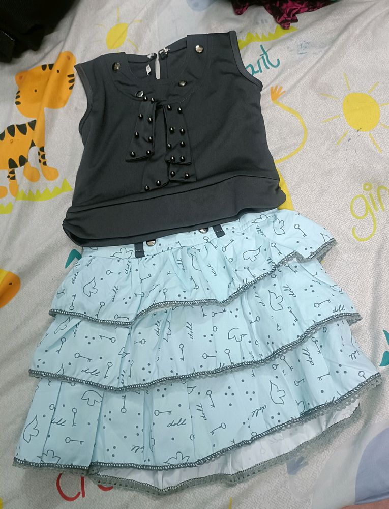 Trendy Top & Skirt