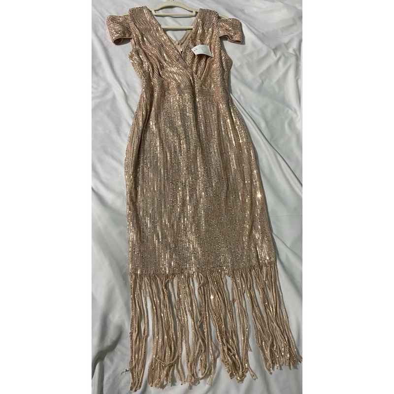 Gold Sequinned Cocktail Dress