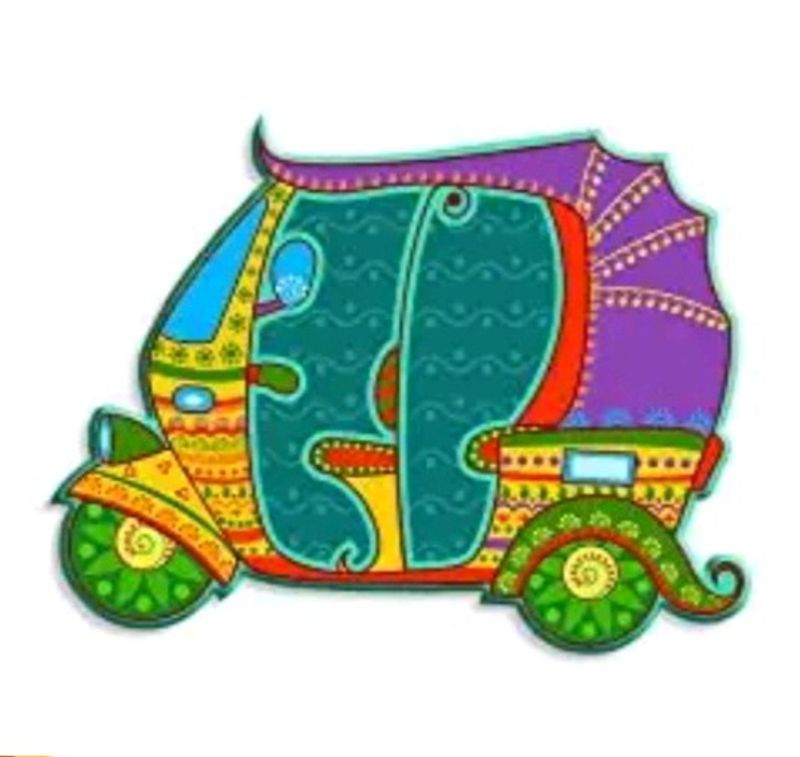 Rickshaw Fridge Magnet