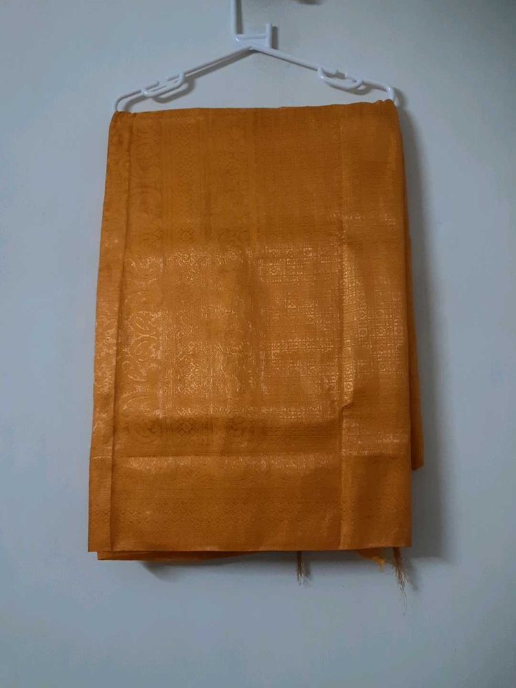 Mulberry Silk Golden Saree