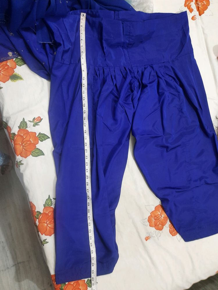 Electric Blue Color Suit Set