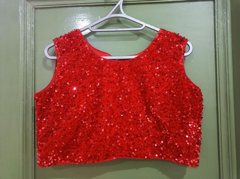 Red Sequin Blouse ✅