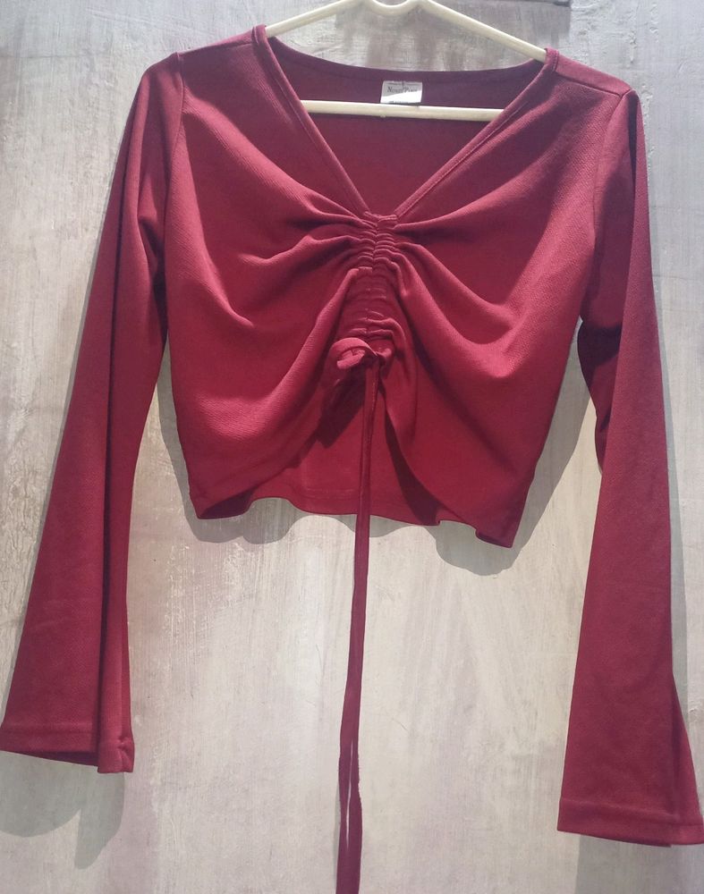 Maroon Crop Top Limited Addition