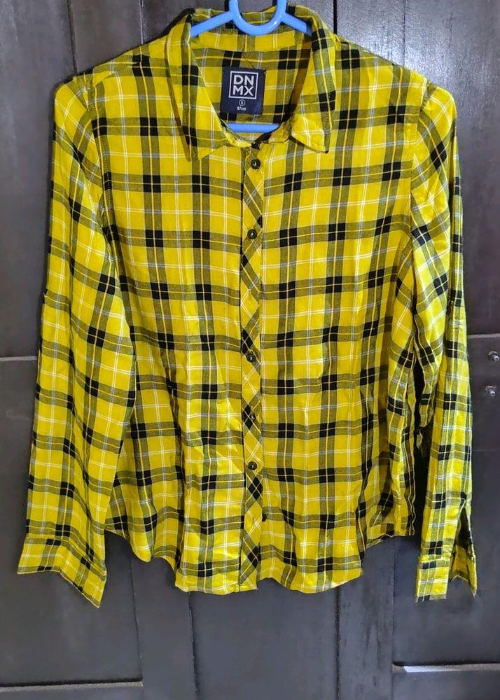 New Mustard Yellow And Black Stripe Shirt