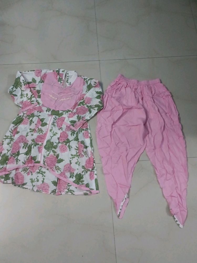 Dhoti Kurta Set For 6-8 Yrs Old Girl