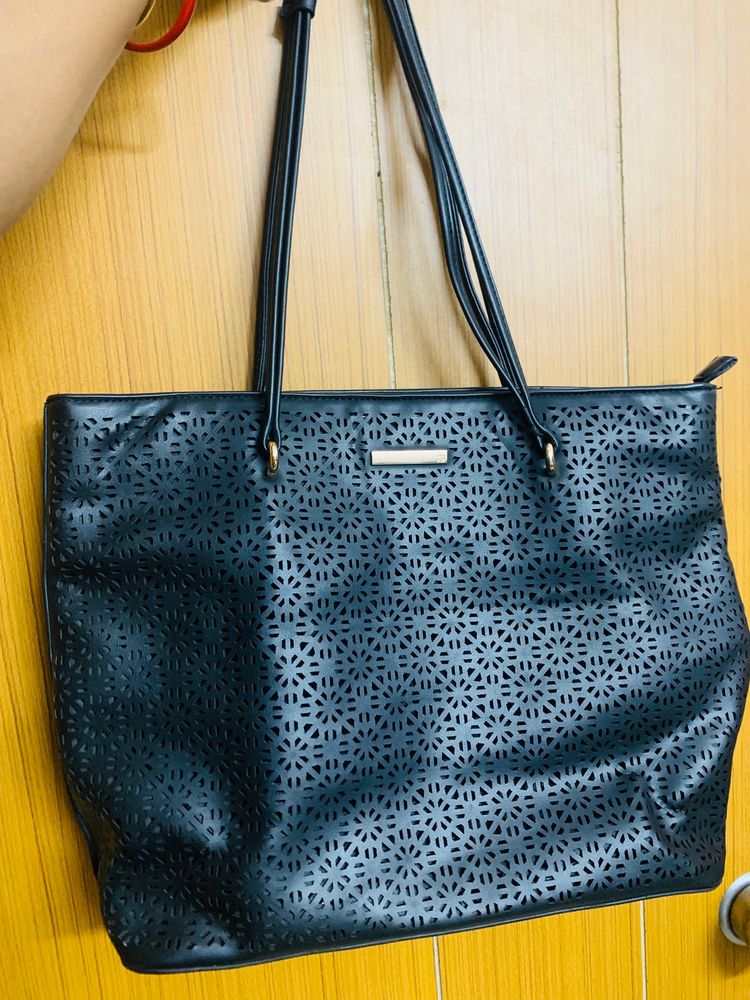 Bata Black Handbag For Women