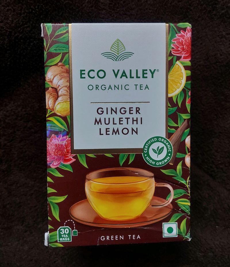 Eco Valley Organic Tea Ginger Mulethi Lemon