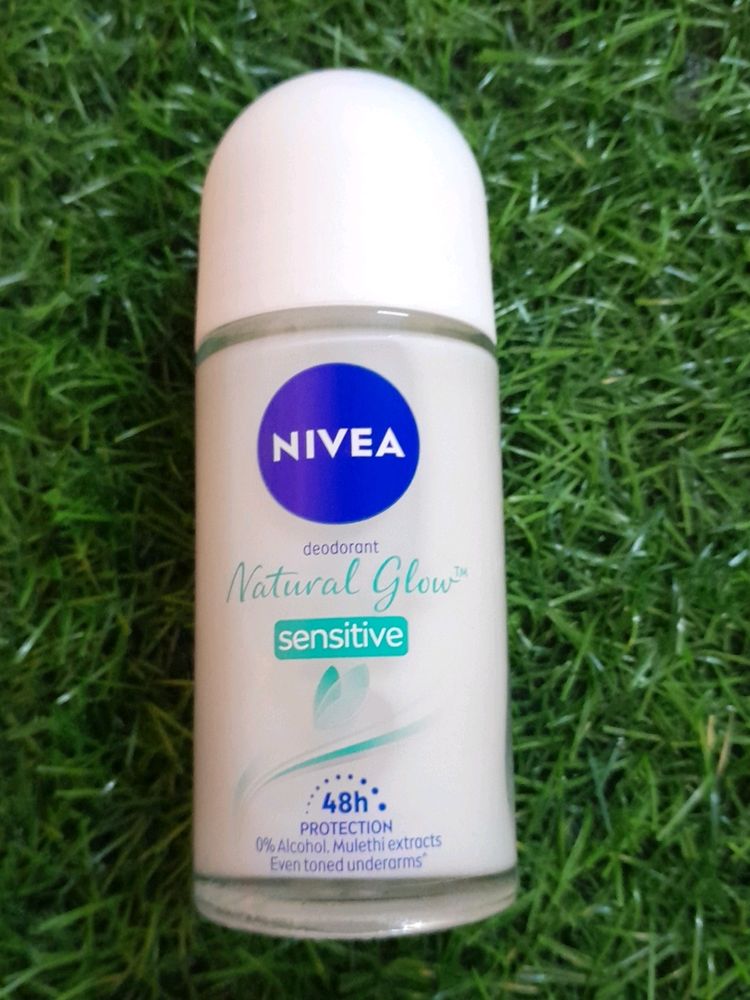 pack of 1 nivea deodorant natural glow roll-on