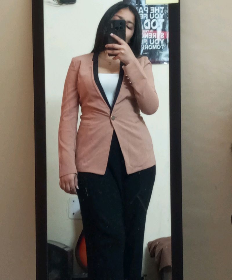 Korean Nude Formal Blazer