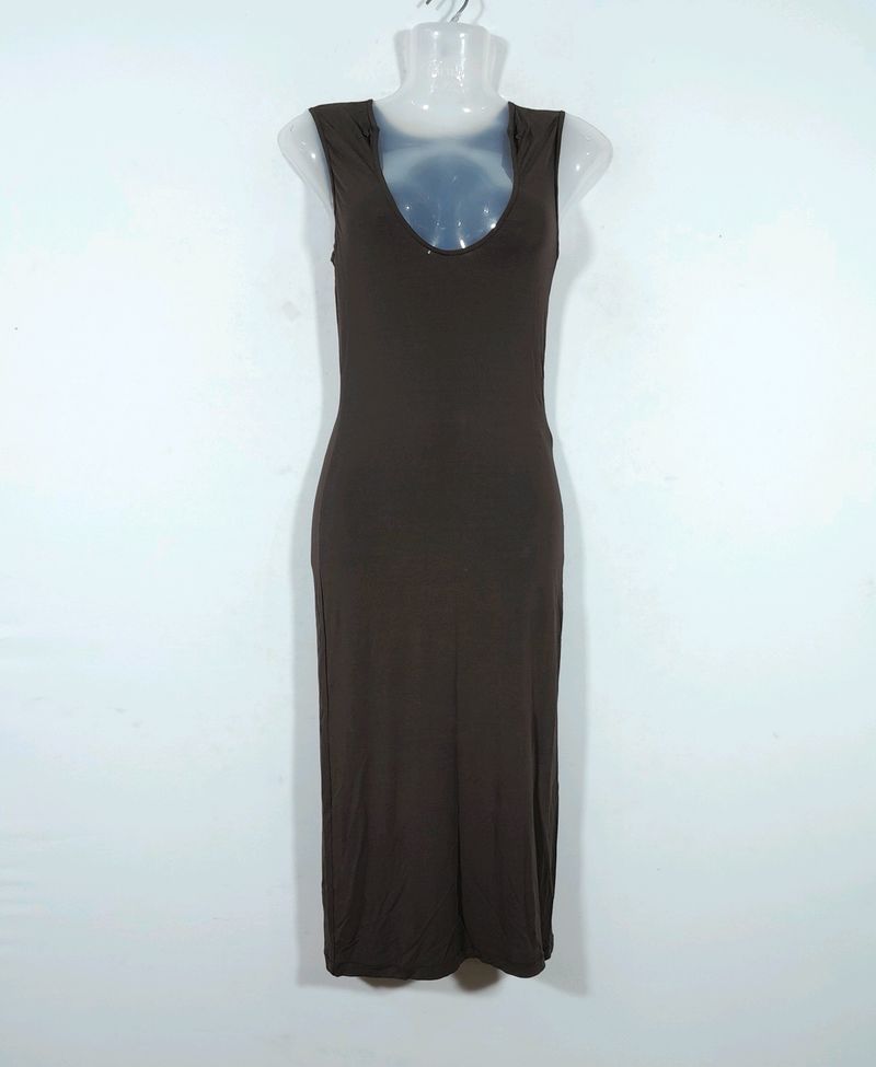 Brown Western Bodycone Dress