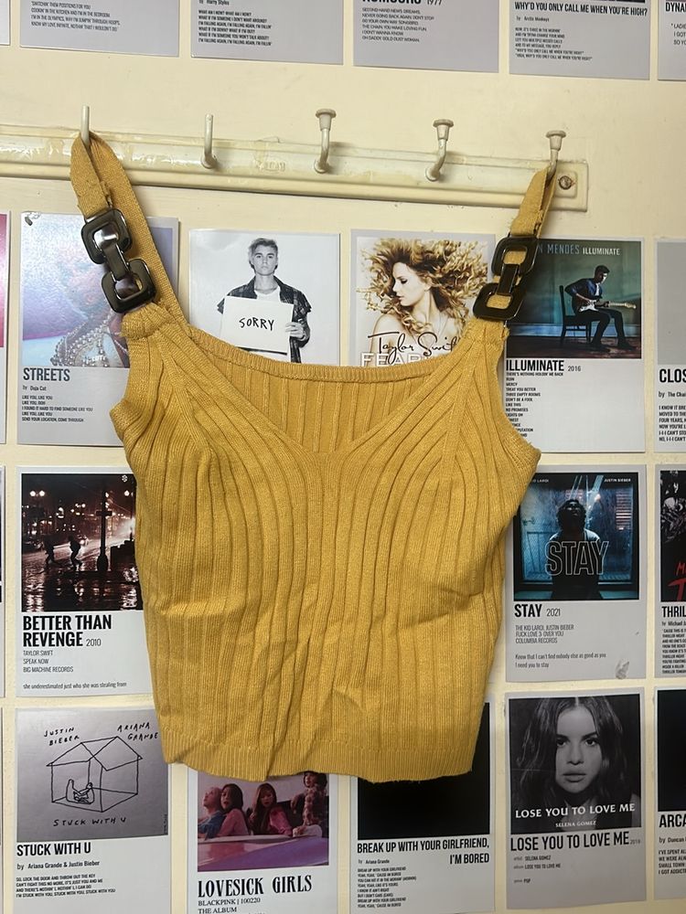 Mustard Yellow Crop Top