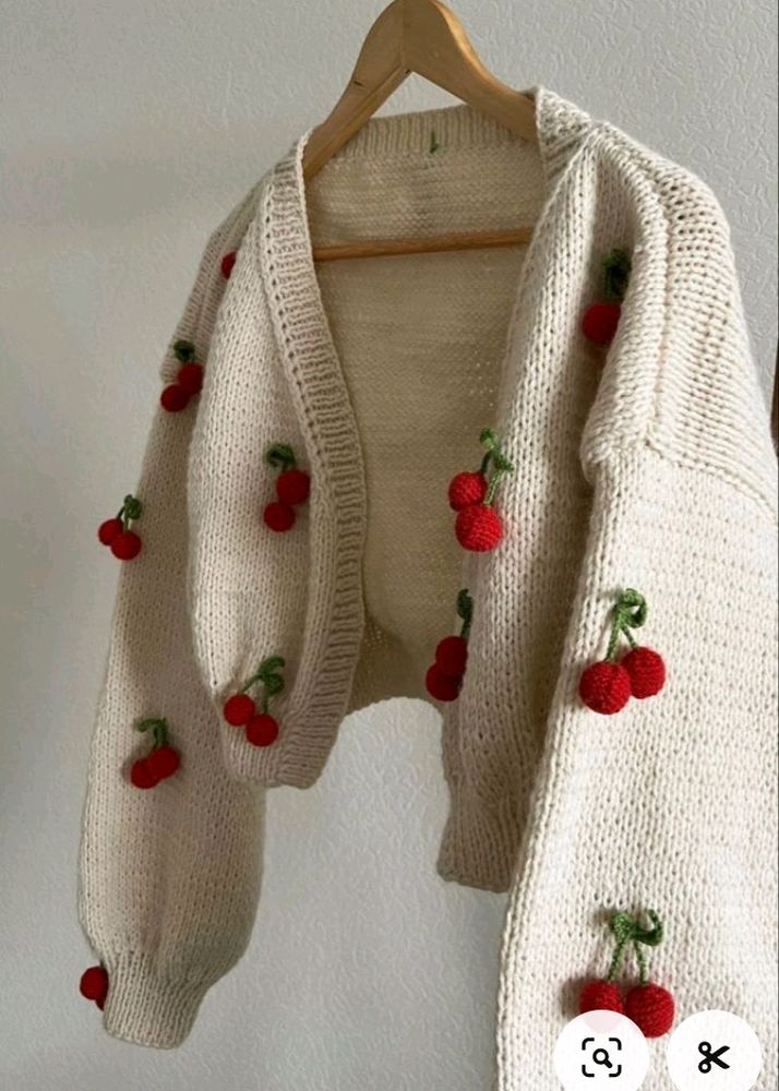 Handmade Pinterest Cherry Sweater 🍒