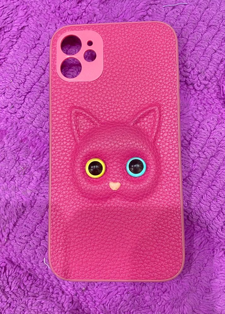 Cute Cat Pink Iphone 11 Back Cover