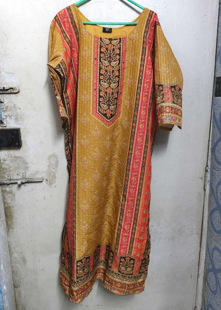 Mustard Kurta Set With Dupatta - Never Used