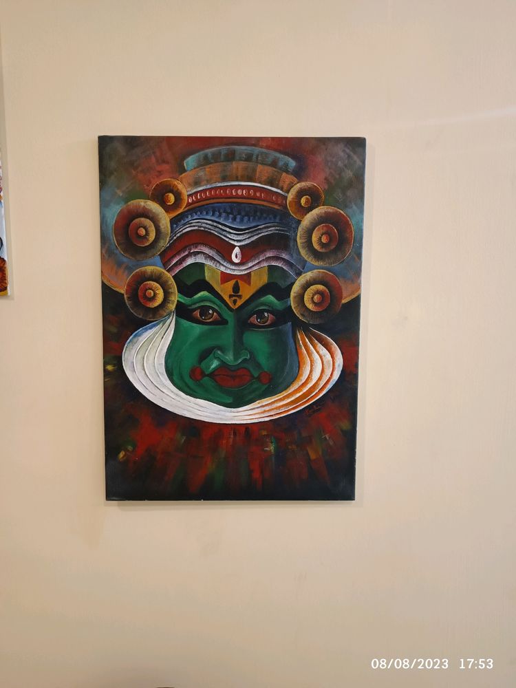 Kathakali - Acrylic Painting On Canvas 12"16"