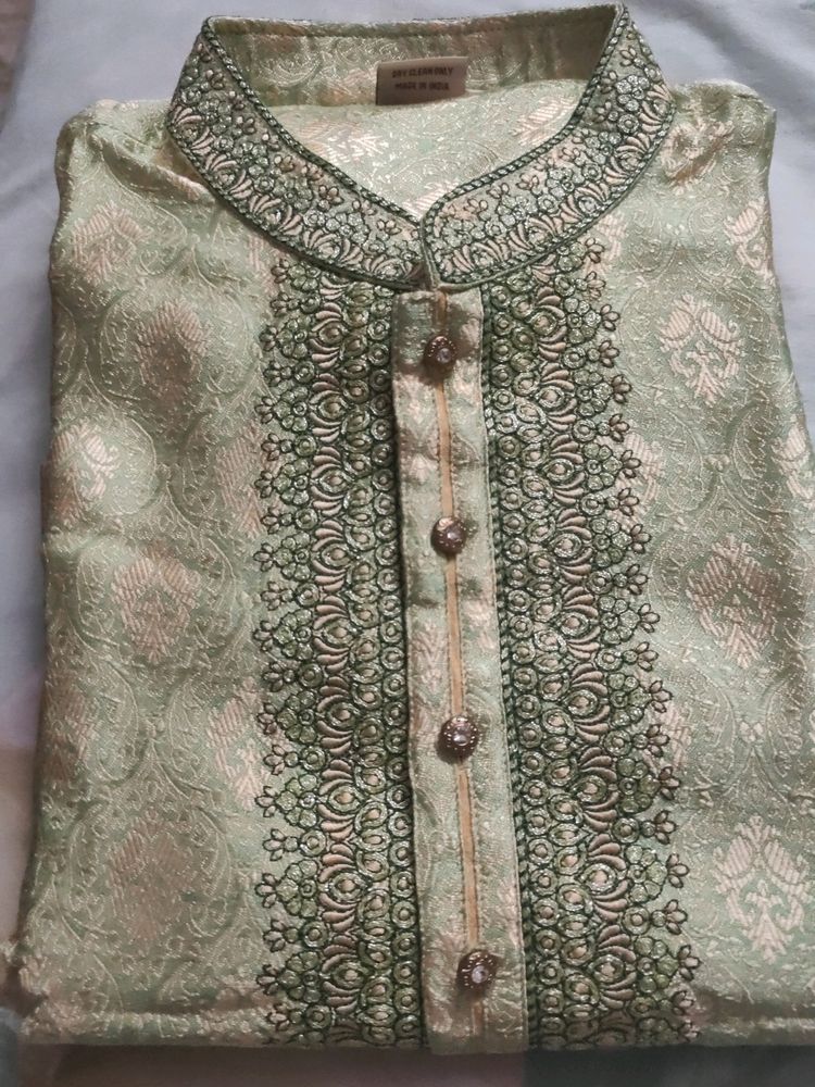 Elegant Pista Green Kurta For Men