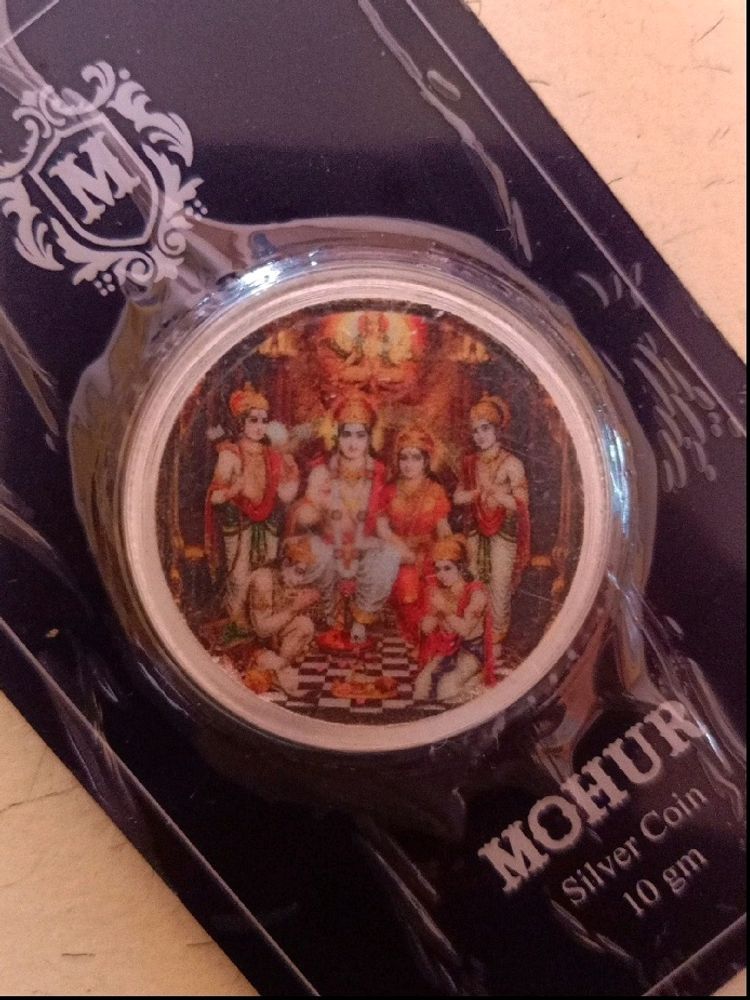 Pure Silver Coin Shri Ram Darbar