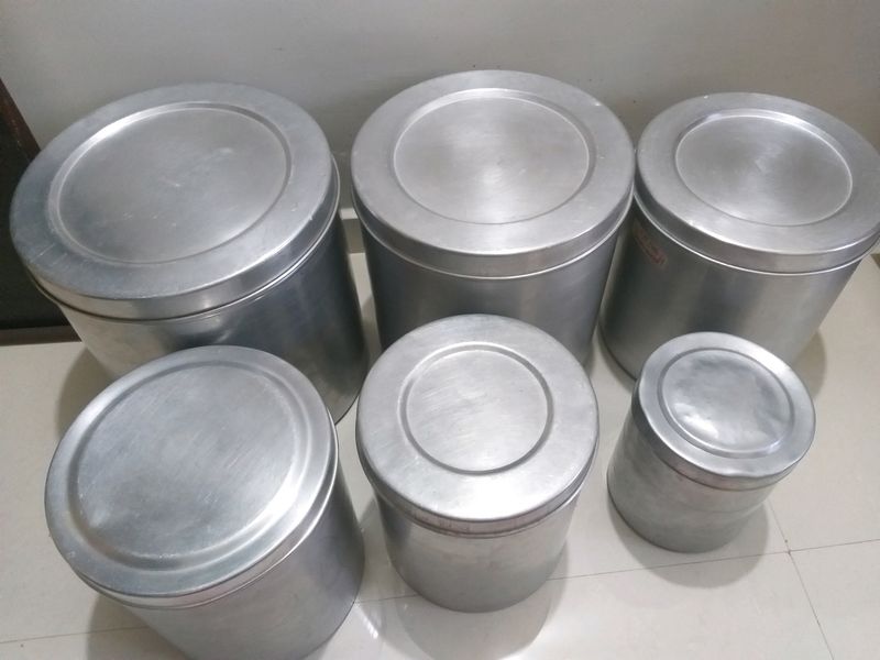 grocery container,aluminum dabba, storage