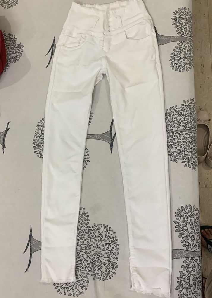 Cream High Waist Jeans