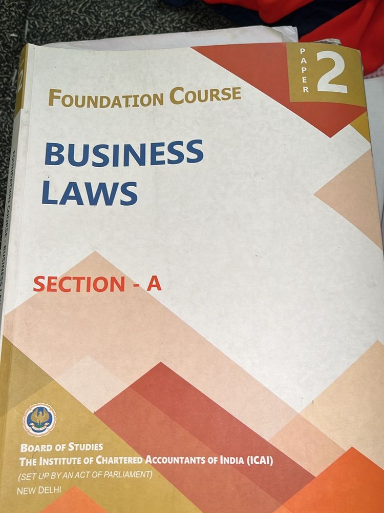 Ca Foundation Law Book