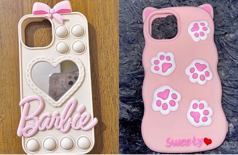 2 Cute Barbie And Kitty Phone Case For Iphone 13