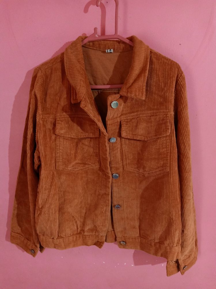 Brown Orangish Half  Jacket.