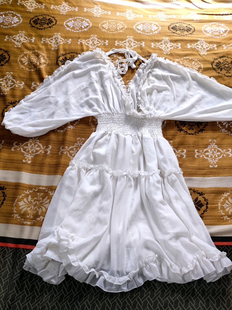 Pretty White Fairy Korean  Dress