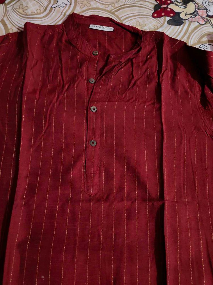 Mens Maroon Kurta