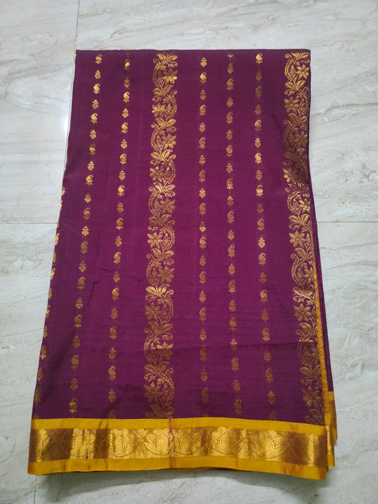 Beautiful Vintage Purple Pattu Saree