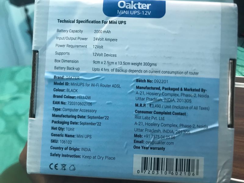 Oakter Mini ups Brand New With Box