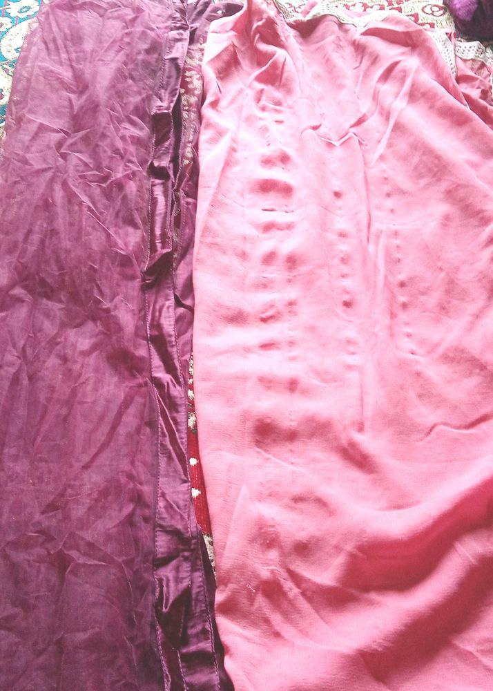 dupatta set in 2 (pink,wine)