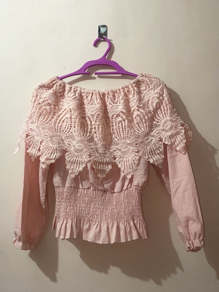 Pinterest Pink Off The Shoulder Top