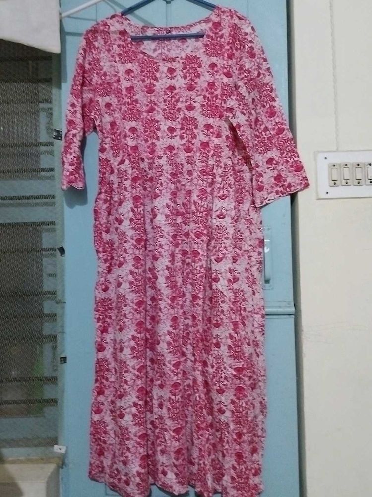 Red Kurta Used During Pregnancy And After Pregnanc