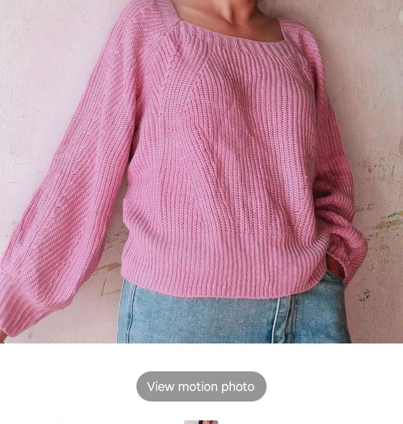 Pink Crop Sweater